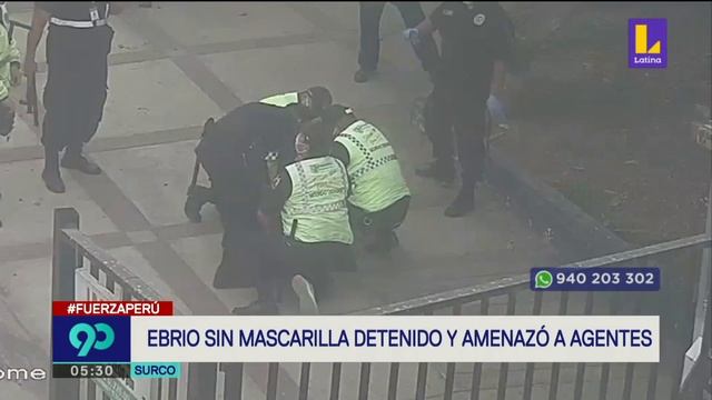 Surco: detienen a ebrio que no portaba mascarilla y arrojaba piedras a vecinos смотреть онлайн