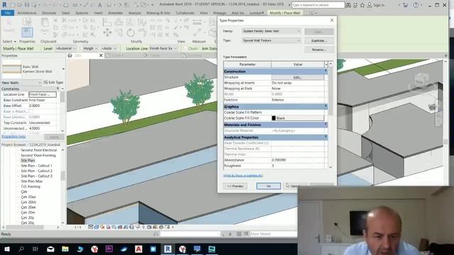 Create wall material and restoration works on #Revit смотреть онлайн