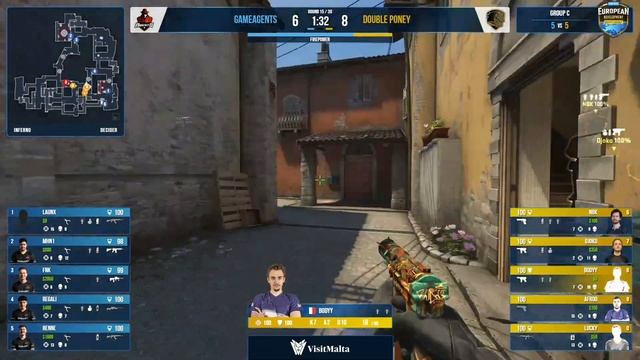GameAgents vs Double Poney - EDC Season 3 - map3 - de_inferno [MintGod & SSW] смотреть онлайн
