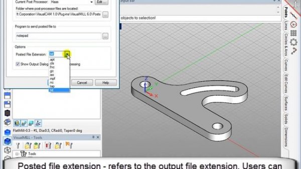 VisualMILL - Set Post Processor Options