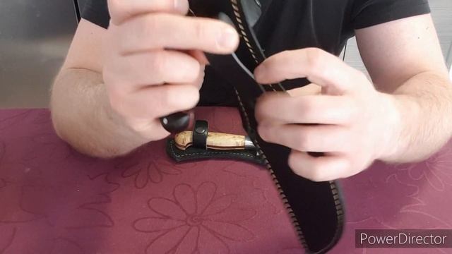 Usbek JARS-Messer H12MF (D2) Stahl Full Tang Moorheinbuche Maserbirke Küchenmesser Outdoormesser