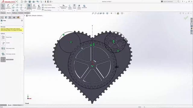 SOLIDWORKS Gear Heart Tutorial Series: Part 2 смотреть онлайн