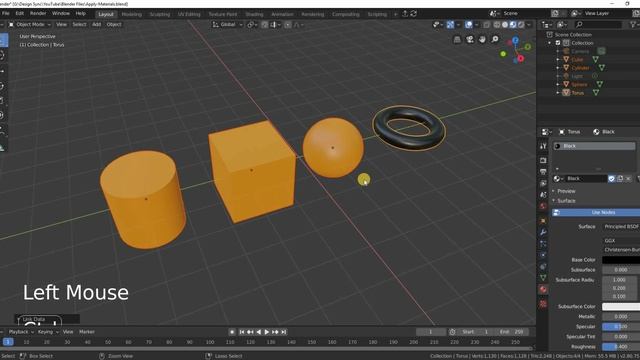 Apply materials to multiple objects | BLENDER 2.8 смотреть онлайн
