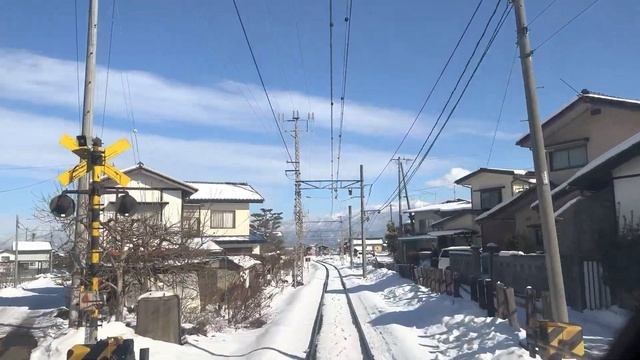 【前面展望4K 60fps/HDR】長野電鉄ゆけむり号 1000系 長野〜湯田中 字幕付き/【4KFront View】 Yukemuri Limited express смотреть онлайн