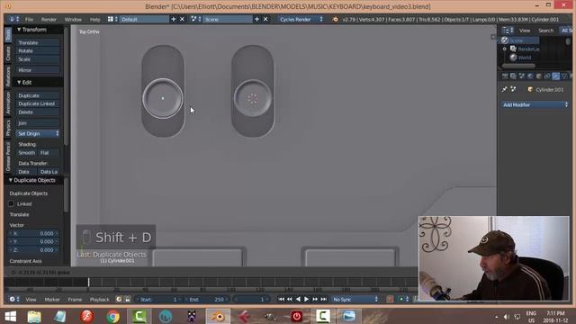 Blender: Modeling Another Midi Keyboard смотреть онлайн