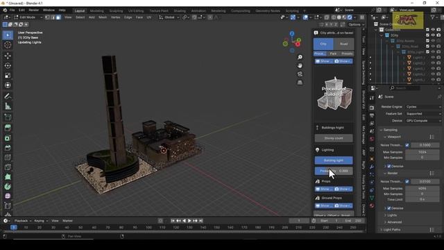 Icity Blender Tutorial : Procedural Realistic City Generator In Blender