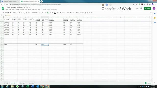 Warehouse Capacity Planning - Inventory Businesses [Free Google Sheet] смотреть онлайн