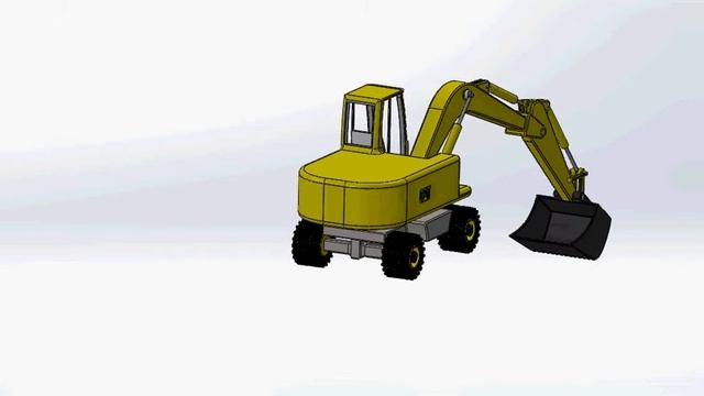 SOLIDWORKS CAT Excavator смотреть онлайн