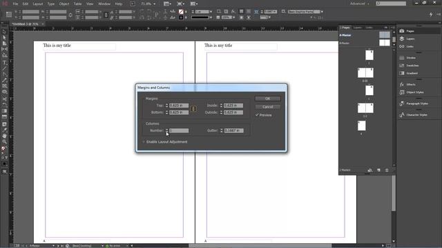 Adobe InDesign CC Series - Lesson #3 Working with our Margins and Columns смотреть онлайн