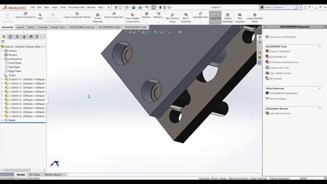 press tool assembly | SOLIDWORKS смотреть онлайн