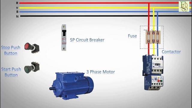 How to wire a contactor and overload Direct Online Starter by Earthbondhon смотреть онлайн