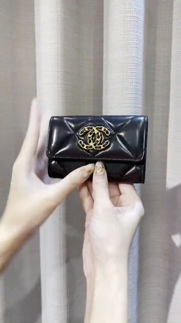 【Marie Hime世界代購】 CHANEL 19單層零錢包✨改良式羊皮x金釦✨
