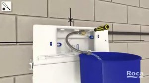 Установка скрытого бачка Roca для напольных приставных унитазов 2