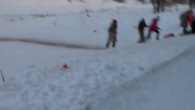 город ГАГАРИН.Катание на берегах Гжати.Зима 2016 г. смотреть онлайн