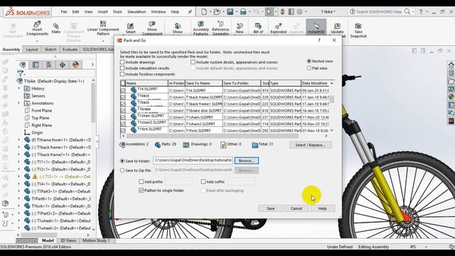 HOW TO SAVE ALL PARTS IN SINGLE FOLDER *(PACK AND GO IN SOLIDWORKS ) смотреть онлайн