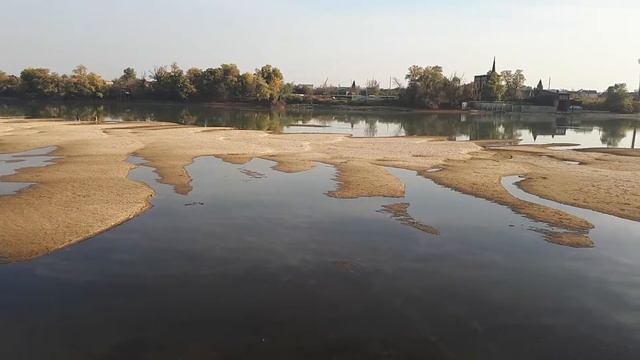 Река Кубань в районе Юбилейного микрорайона. Краснодар.