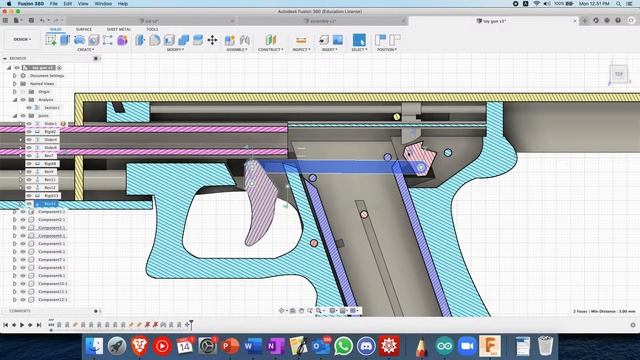 Analysing a Rubberband-Powered Toy Gun | Autodesk Fusion 360 смотреть онлайн