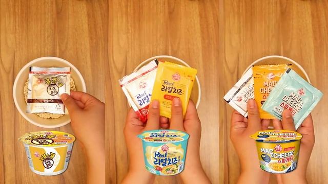 Real Cheese - лапша с сырным соусом и Cheese Bokki - лапша со вкусом сыра