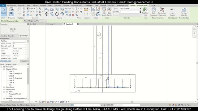 Revit Structure: How to insert Starter Bars of Columns ||Starter Bars in Footing смотреть онлайн