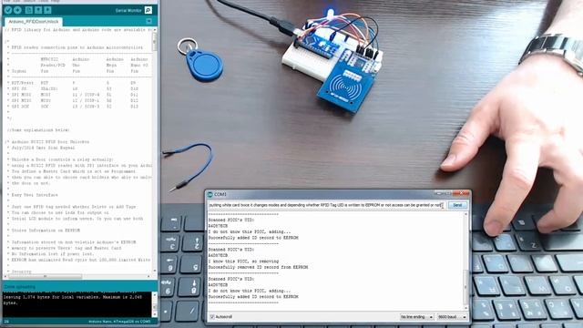 Arduino and RFID reader MFRC522 for Door Unlock смотреть онлайн