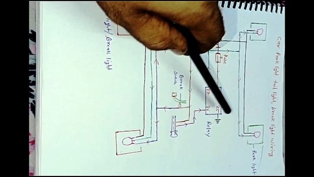 Car parking light ,tail light ,break light wiring with diagram смотреть онлайн
