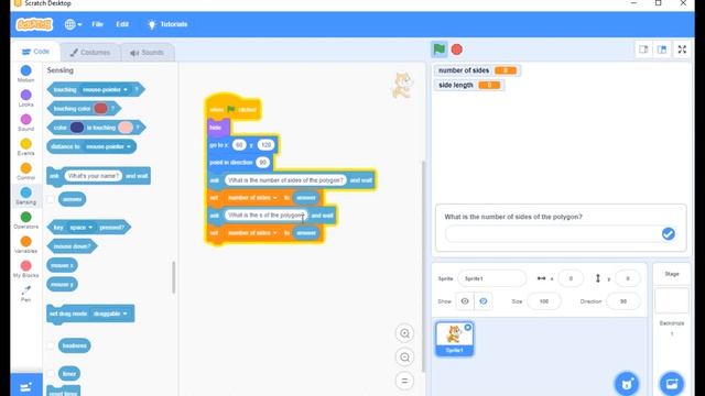 SCRATCH | Draw regular polygon смотреть онлайн