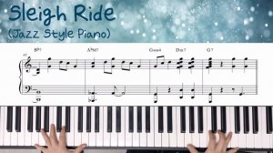 Sleigh Ride /Jazz Christmas Carol (재즈 크리스마스 캐롤)/ Piano Cover 피아노 커버/ Piano Sheet Music 피아노 악보