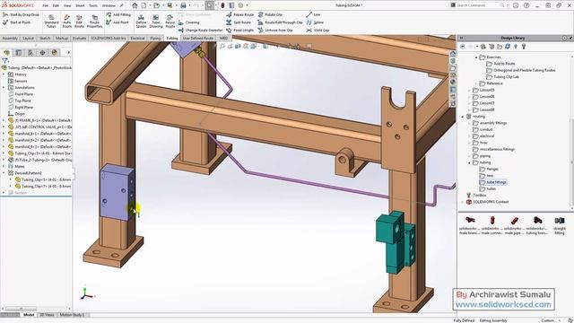 ตัวอย่างวิดีโอสอน : SolidWorks Routing Training смотреть онлайн