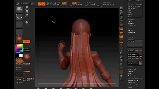 自作Hairブラシを使った髪の作成　#zbrush смотреть онлайн