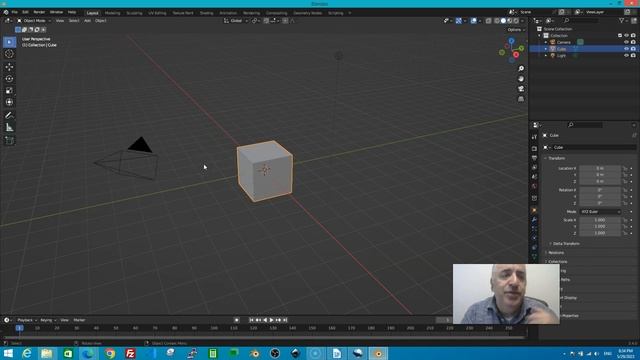 HOW TO MOVE, ROTATE, AND SCALE A CUBE IN BLENDER. PART-1. смотреть онлайн