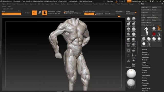 30 Minutes Zbrush Sculpting 214 Muscle 96 смотреть онлайн