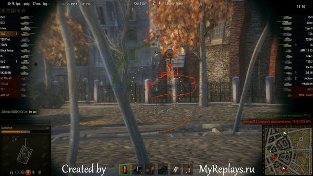 WOT: Ruinberg - T34  - 2 frags - смотреть онлайн