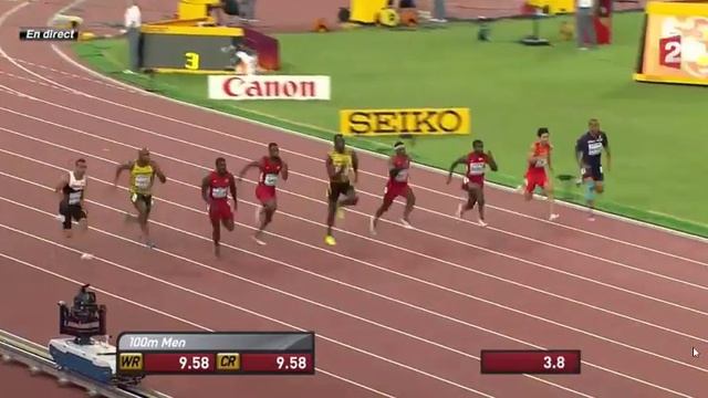La victoire d'Usain Bolt au 100 m devant Gatlin - MONDIAUX 2015 смотреть онлайн