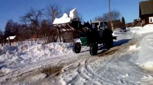 юмз 6 с куном чистка снега у дома