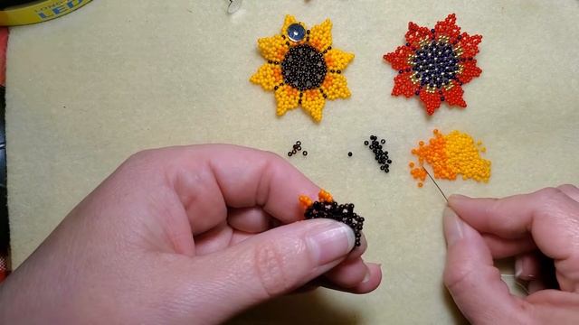 Aretes de girasoles en chaquiras смотреть онлайн