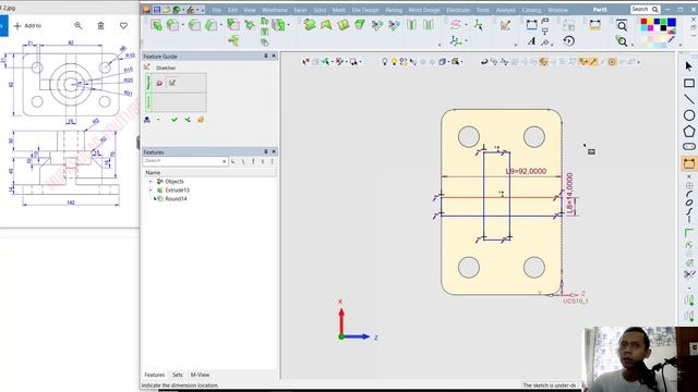 Cimatron 15 Basic Part Design Tutorial For Beginner | Solidworks Alternative смотреть онлайн