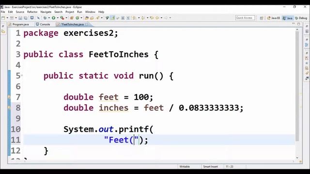 feet to inches in java смотреть онлайн
