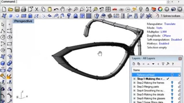 Creating eyewear using T Splines for Rhino 3d YouTube смотреть онлайн
