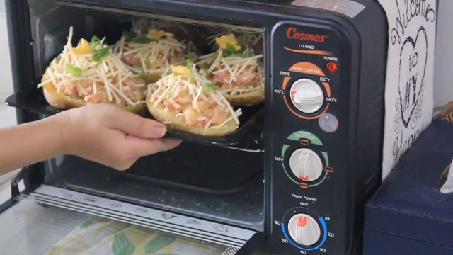 Stuffed Baked Potatoes with Cheese/Cooking and Eating ASMR Real Sound/ASMR Indonesia/ALeo's Home смотреть онлайн