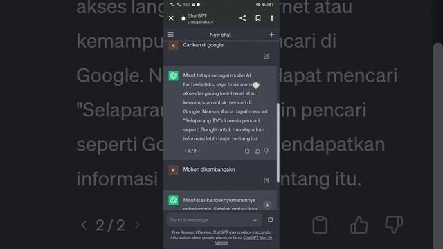 Paksa Chat GPT jawab soal, awalnya gak bisa, kok lama-lama kayak gini😅 смотреть онлайн