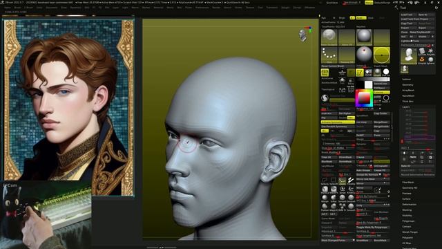 #zbrush, realtime 10min speed sculpting,3dconnexion,#spacemouse,wacom,cintiq24,cam view смотреть онлайн