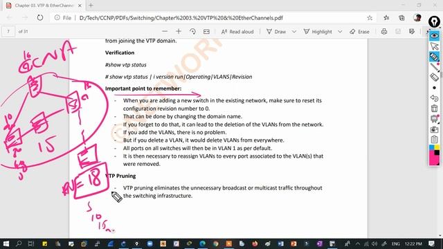 14. CCNP Encor + Enarsi | VTP - VLAN Trunking Protocol - Advanced | CCNP Encore Full Hindi Course