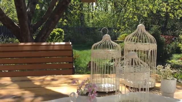 Набор ПТИЧЬИ КЛЕТОЧКИ, металл, белый 1031431 смотреть онлайн