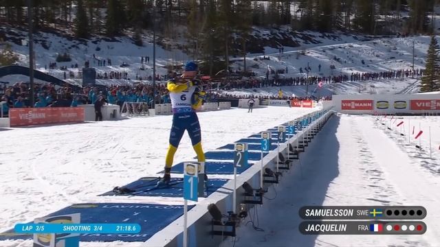 Biathlon - Un Johannes Boe intraitable s'offre la poursuite de Canmore, podium pour Eric Perrot смотреть онлайн