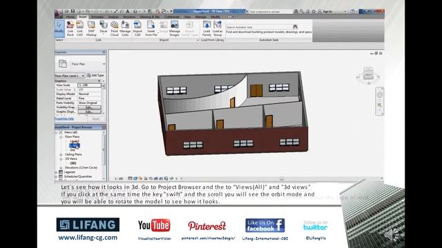 Architectural tutorial part 4 - Building a House using Revit смотреть онлайн