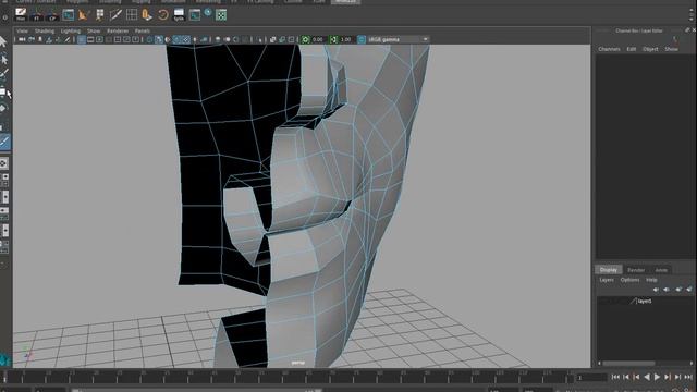 Eva Green Head modeling in Maya 2016 08 Head Together and UV смотреть онлайн