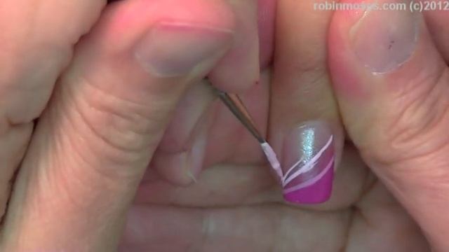 Easy Pink Diagonal Stripe Nails | Cute Nail Art Designs For Beginners!