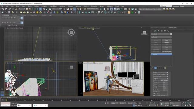 how to create interior design in 3ds max + v-ray rending | 2021 (channel C Art) смотреть онлайн