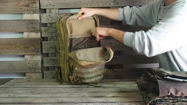 Mochila táctica MIL-TEC US ASSAULT coyote 36 L смотреть онлайн
