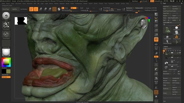 Zbrush character design/zbrush character sculpting tutorial/character art/zbrush sculpting timelaps смотреть онлайн
